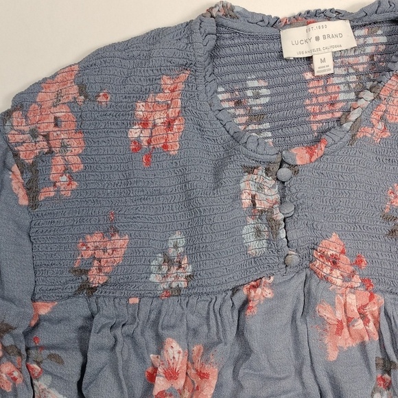 Lucky Brand women's long sleeved blouse size medium - Picture 4 of 12